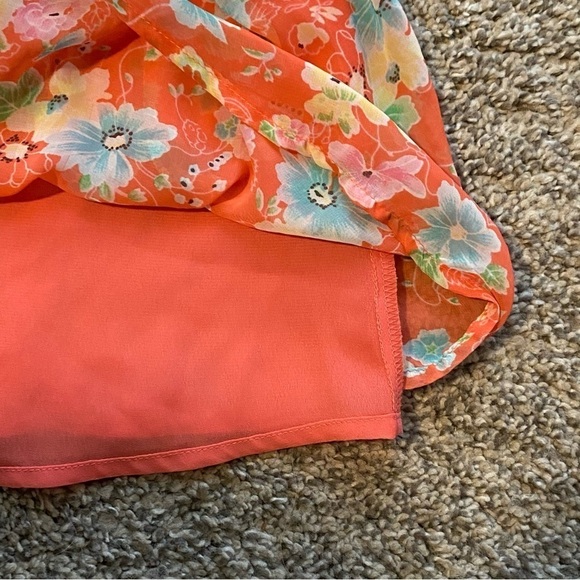 Free People Floral Flowy Flirty Boho Shorts Pink Sz 4 - Picture 6 of 9